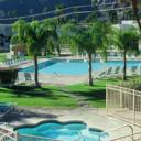 This hotel is located near central Palm Springs, California and the Palm Springs Aerial Tramway. Guest rooms offer balconies or patios with views of the San Jacinto Mountains.