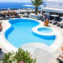 gay only hotel in Mykonos Town. 45 rooms, has a swimming pool, hydro-massage, a fully equipped gymnasium and an elaborate SPA featuring in indoor Jacuzzi, a steam room and a dry sauna.