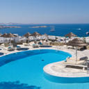 The small luxurious boutique hotel is a mere 800 metres from Mykonos centre. It offers a large pool with hydromassage facilities, and elegant accommodations with free port/airport transfer and free Wi-Fi.