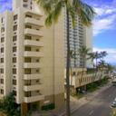 Just 1 block from Waikiki Beach, this central Honolulu hotel offers a 32-inch flat-screen TV in every modern room.  A continental breakfast with fresh fruit and pastries is provided daily.