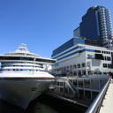 This hotel is located on the waterfront of Vancouver and adjacent to Canadas Place, a cruise ship terminal. The hotel features a 42-inch flat-screen TV in every room.
